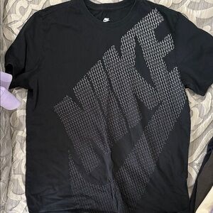 Nike Men's Black Tee with Bold Graphic
